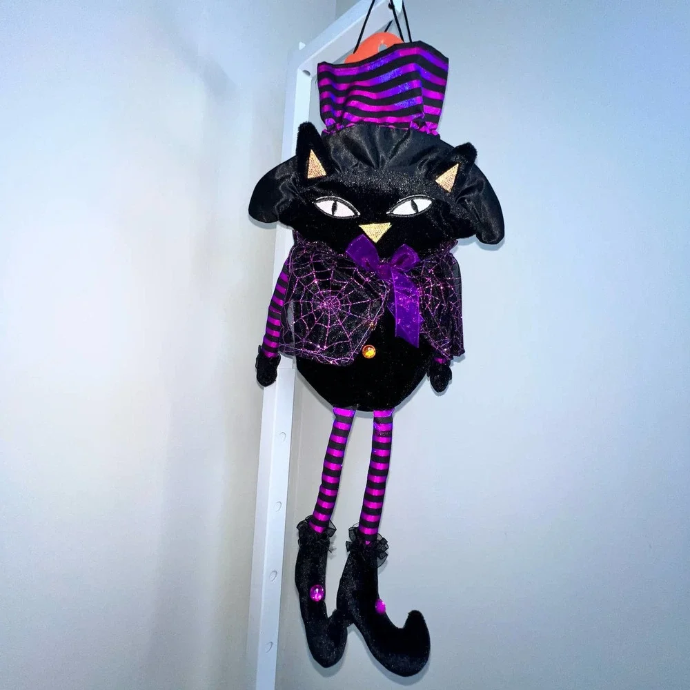 Pier 1 Imports Scary Black Cat Wine Bottle Travel Carrier